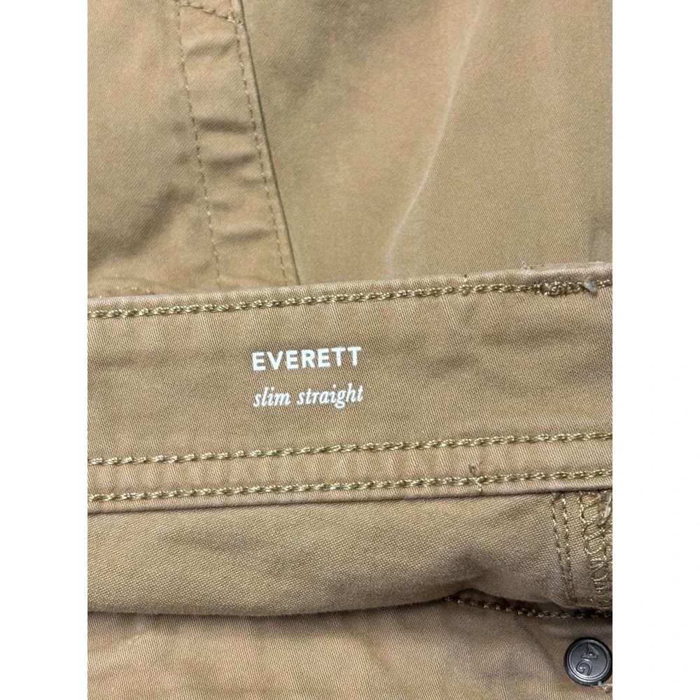 AG Adriano Goldschmied Everett Slim Straight Khaki Pants Tan Mens 40x32 1794SUDL